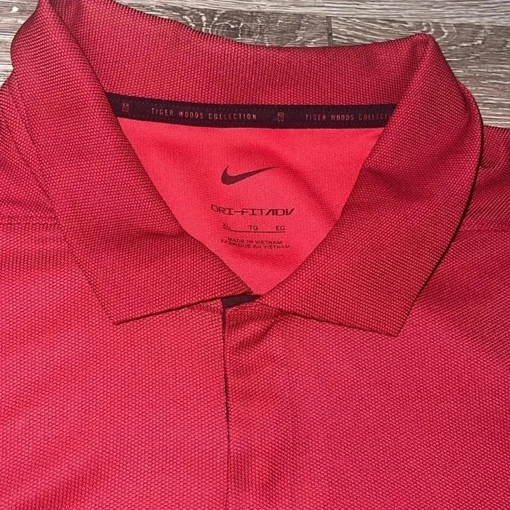 Nike Tiger Woods Design Golf Polo Shirt Red XL El Cardinal